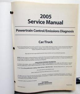 2005 Ford Car-Truck Powertrain Control Emissions Diagnosis Service Manual