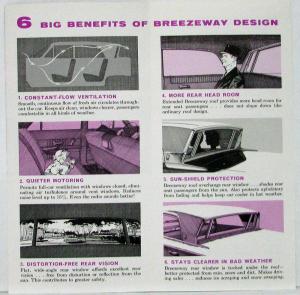 1963 1964 Mercury Monterey Breezeway Design Sales Folder Original