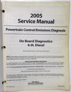 2005 Ford 6.0L Diesel Powertrain Control Emissions Diagnosis Service Manual