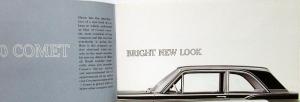 1960 Mercury Comet & Wagon Color Sales Brochure Printed HD White Paper Inside
