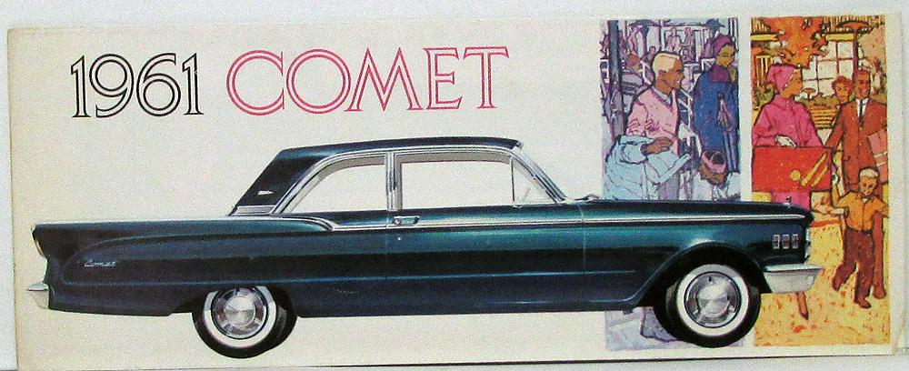 1961 Mercury Comet & Wagon Small Color Sales Folder Original