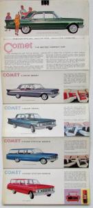 1961 Mercury Comet & Wagon Small Color Sales Folder Original