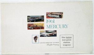 1961 Mercury Colony Park & Commuter Station Wagons Color Sales Folder Original