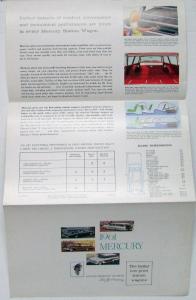 1961 Mercury Colony Park & Commuter Station Wagons Color Sales Folder Original