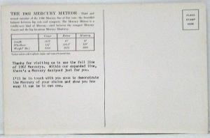 1962 Mercury Meteor Color Sales Postcard Original