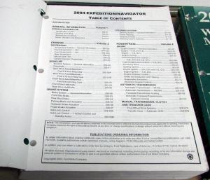 2004 Ford Expedition & Lincoln Navigator Service Shop Repair Manual Set Vol 1&2