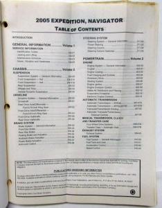 2005 Ford Expedition & Lincoln Navigator Service Shop Repair Manual Set Vol 1&2
