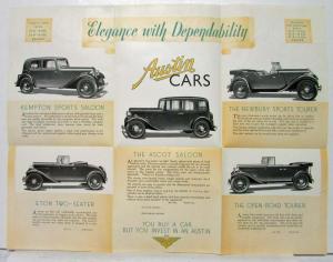 1935 As Dependable as an Austin Twelve Sales Folder - Export