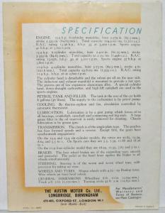 1935 As Dependable as an Austin Twelve Sales Folder - Export