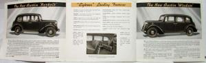 1937 Austin Eighteen Tri-fold Sales Brochure