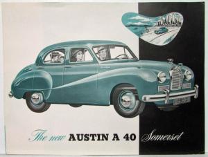 1952 New Austin A40 Somerset Sales Brochure Green Tone