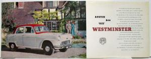 1954 Austin A90 Six Westminster Sales Brochure USA & Canada - Maroon Frame