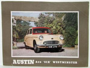 1954 Austin A90 Six Westminster Sales Brochure - Brown Frame