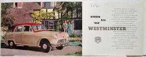 1954 Austin A90 Six Westminster Sales Brochure - Brown Frame