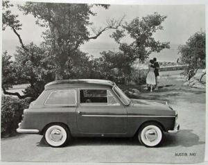 1960 Austin A40 Black & White Spec Sheet