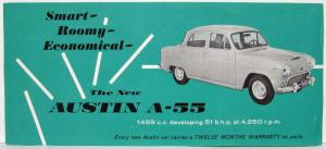 1959-1961 Austin A55 Smart Roomy Economical Small Spec Sheet