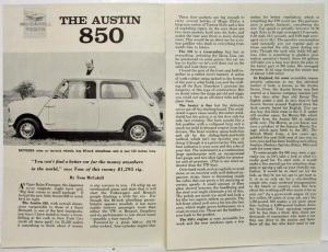 1962 Austin & Morris 850 Mechanix Illustrated Reprint Sales Folder