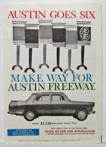 1962-1963 Austin Freeway Round Australia Modern Motor Reprint Sales Brochure