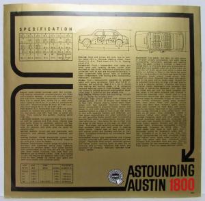 1966 Austin 1800 Car of the Century Sales Folder Brochure - Australian