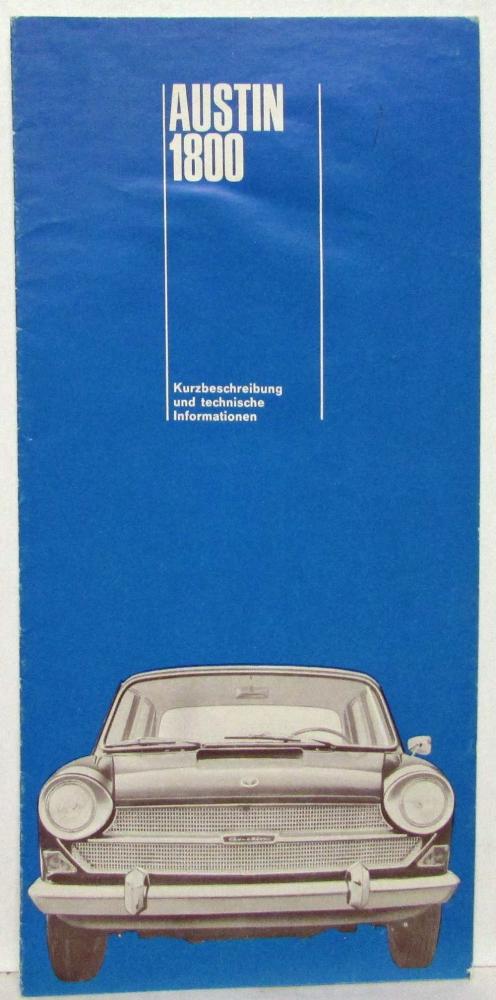 1967 Austin 1800 Sales Brochure - German Text