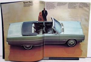 1968 Plymouth Fury I II III Sport VIP Suburban Wagons Sales Brochure Original