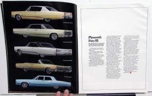 1968 Plymouth Fury I II III Sport VIP Suburban Wagons Sales Brochure Original