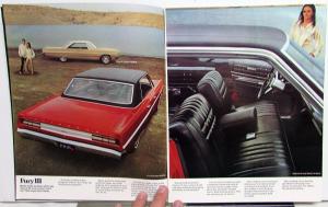 1968 Plymouth Fury I II III Sport VIP Suburban Wagons Sales Brochure Original