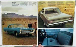 1968 Plymouth Fury I II III Sport VIP Suburban Wagons Sales Brochure Original