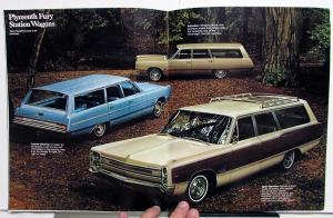 1968 Plymouth Fury I II III Sport VIP Suburban Wagons Sales Brochure Original