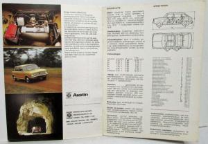 1969-1970 Austin Maxi Sales Brochure - Dutch Text