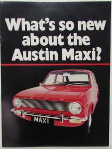 1970 Austin What Is So New About the Maxi Sales Brochure