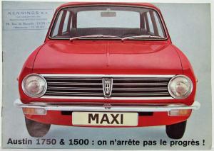1971 Austin 1750 & 1500 Maxi You Cannot Stop Progress Sales Brochure French Text