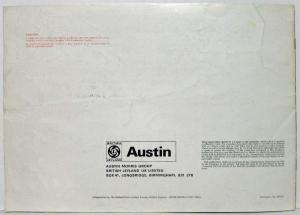 1973 Austin 1100 1300 1300GT & Countryman Still No Competition Sales Brochure