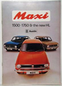 1973 Austin Maxi 1500 1750 & the New HL Sales Brochure - UK Market