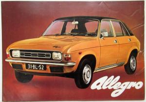 1973-1975 Austin Allegro Compare with Any New Car Sales Brochure - Dutch Text