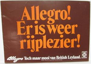 1973-1975 Austin Allegro Compare with Any New Car Sales Brochure - Dutch Text