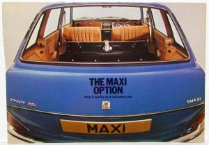1975 Austin The Maxi Option Flip Up Sales Brochure - UK Market
