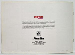 1975 Austin Allegro 1500/1750 Go First Class Sales Brochure - UK Market