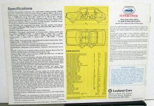 1976 Austin Maxi 1500-1750 & HL Sales Brochure