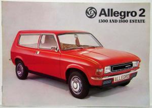 1976 Austin Allegro 2 1300 and 1500 Estate Sales Brochure - Right Hand Drive