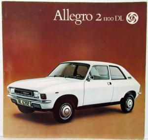 1973-1978 Austin Allegro 2 1100 DL Sales Folder