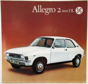 1973-1978 Austin Allegro 2 1100 DL Sales Folder - French Text