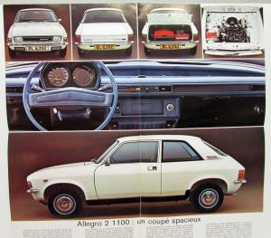 1973-1978 Austin Allegro 2 1100 DL Sales Folder - French Text