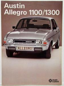 1978 Austin Allegro 1100 1300 Sales Brochure Portrait Orientation - Italian Text