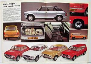 1978 Austin Allegro 1100 1300 Sales Brochure Portrait Orientation - Italian Text