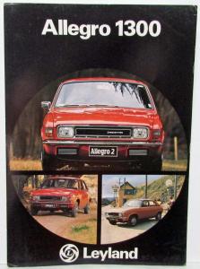 1978 Austin Allegro 1300 Spec Sheet