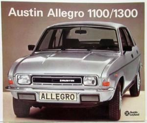 1978 Austin Allegro 1100 1300 Sales Brochure Landscape Orientation -Italian Text