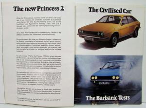 1979 Austin New Princess 2 Uncivilised Tests Sales Brochure - Right Hand Drive