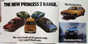 1979 Austin New Princess 2 Uncivilised Tests Sales Brochure - Right Hand Drive