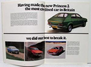 1979 Austin New Princess 2 Uncivilised Tests Sales Brochure - Right Hand Drive